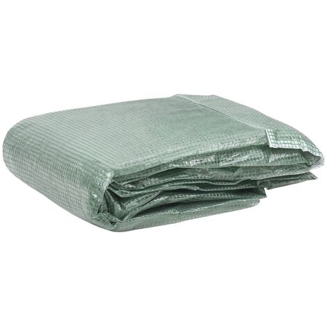 INLIFE Serre de jardin tunnel Couverture de remplacement de serre (4,5 m²) 300x150x200cm Vert