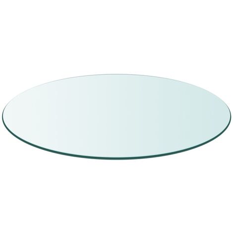 INLIFE Dessus de table ronde en verre trempé 700 mm (1/5)