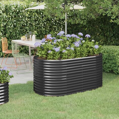 Jardinière Acier enduit de poudre 152x80x68 cm Anthracite (1/5)