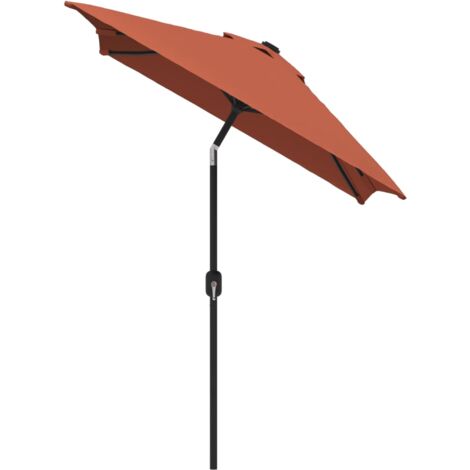 INLIFE Parasol avec mât en métal 300 x 200 cm Terre cuite (1/5)