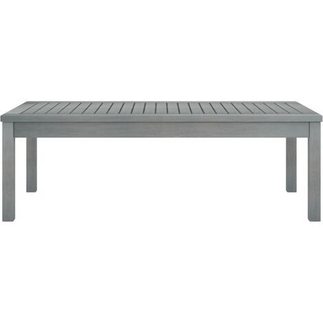 INLIFE Table basse 100x50x33 cm Gris Bois d'acacia solide (1/5)