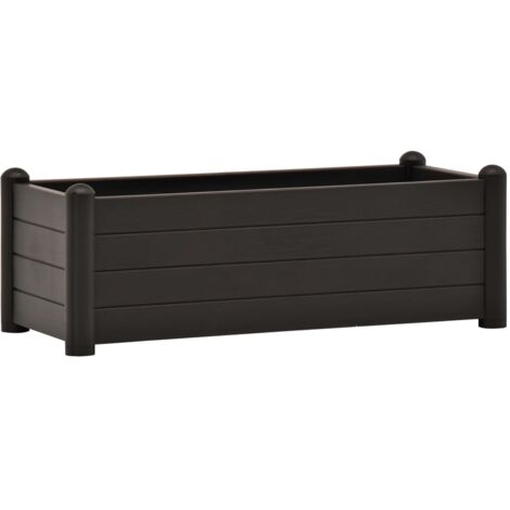 INLIFE Lit surélevé de jardin PP Anthracite 100x43x35 cm (1/5)