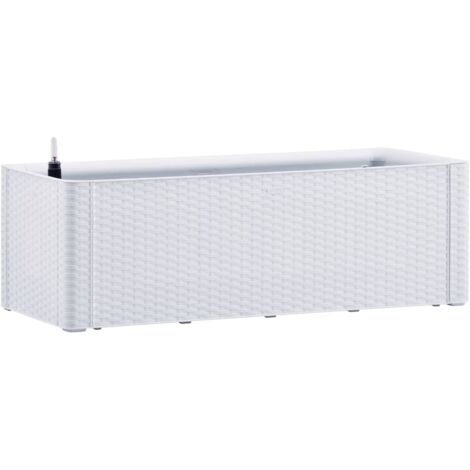 INLIFE Lit surélevé de jardin et système d'arrosage Blanc 100x43x33 cm (1/5)