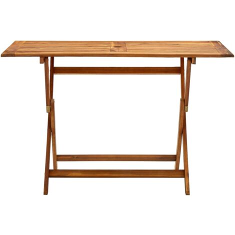 INLIFE Table de jardin pliable 120x70x75 cm Bois d'acacia massif (1/5)