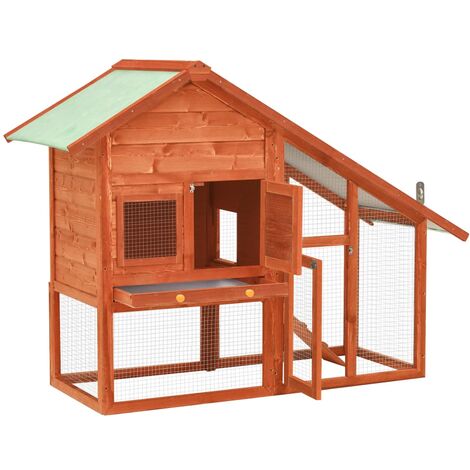 INLIFE Clapier 140x63x120 cm Bois de sapin massif (1/5)