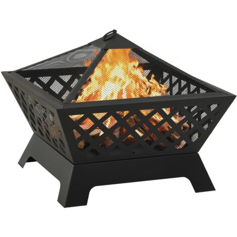 INLIFE Foyer avec tisonnier 64 cm XXL Acier (1/5)