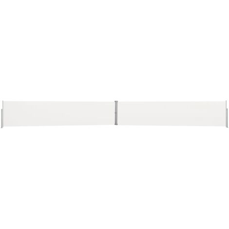 INLIFE Auvent latéral rétractable de patio 140x1200 cm Crème (1/5)