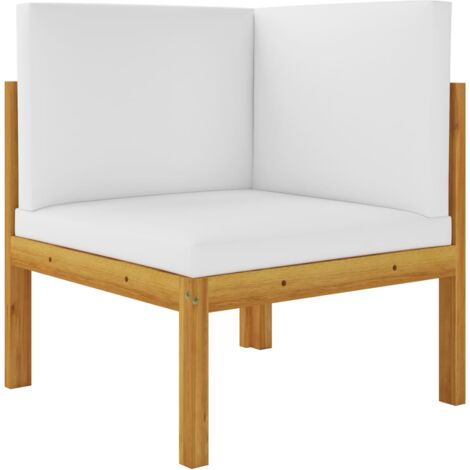 INLIFE Banc de jardin à 2 places avec coussins Bois d'acacia massif (1/5)