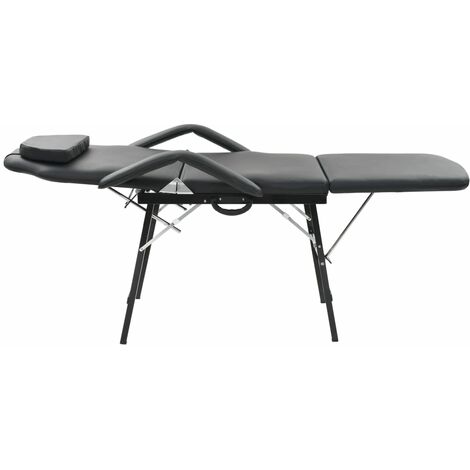 INLIFE Fauteuil de massage pour traitement facial Simili-cuir Noir (1/5)