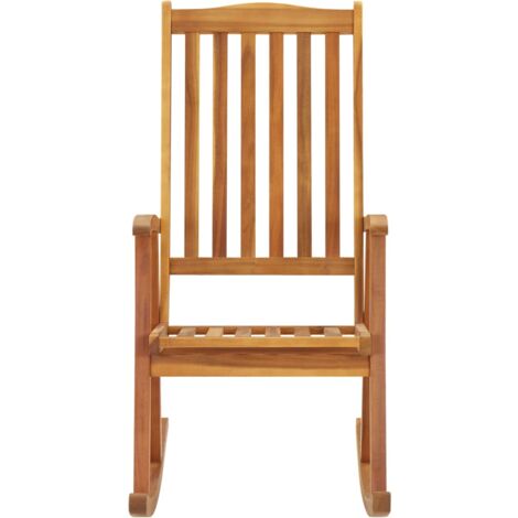 INLIFE Chaise à bascule Bois d'acacia massif (1/5)