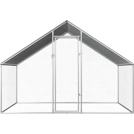 INLIFE Poulailler d'extérieur 2,75 x 2 x 1,92 m Acier galvanisé (1/5)