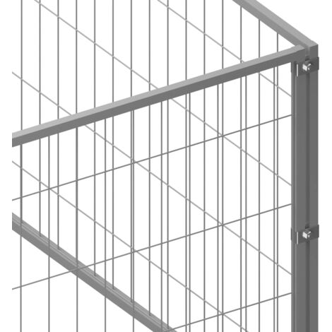 INLIFE Chenil Argenté 12 m² Acier