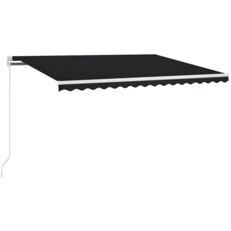 INLIFE Auvent manuel rétractable 450x350 cm Anthracite (1/5)
