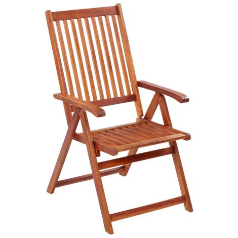 INLIFE Chaises pliables de jardin 6 pcs Bois d'acacia solide (1/5)