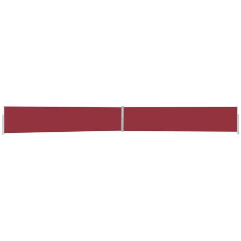 INLIFE Auvent latéral rétractable de patio 170x1200 cm Rouge (1/5)