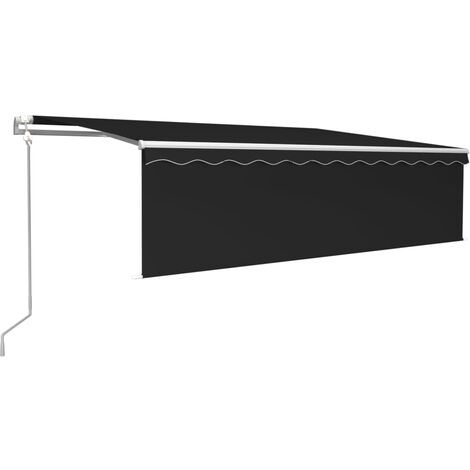 INLIFE Auvent rétractable automatique avec store 5x3 m Anthracite (1/5)