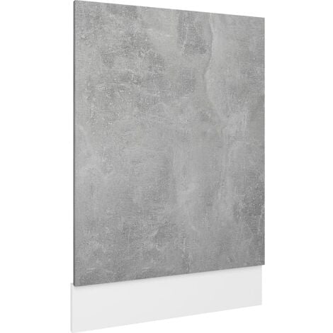 INLIFE Panneau de lave-vaisselle 45x3x67 cm Aggloméré Gris béton