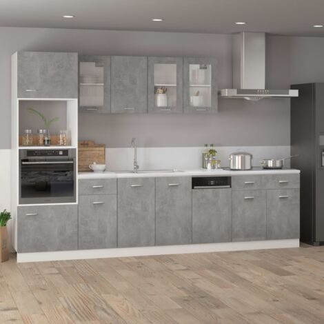 INLIFE Panneau de lave-vaisselle 45x3x67 cm Aggloméré Gris béton