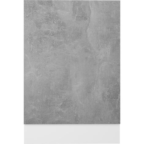 INLIFE Panneau de lave-vaisselle 45x3x67 cm Aggloméré Gris béton