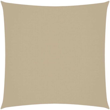 INLIFE Voile de parasol Tissu Oxford Carré 2 x 2 m Beige (1/5)