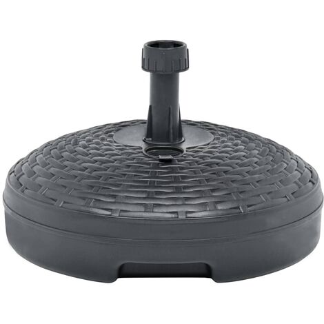 INLIFE Socle de parasol rempli de sable/d'eau 20L Anthracite Plastique (1/5)