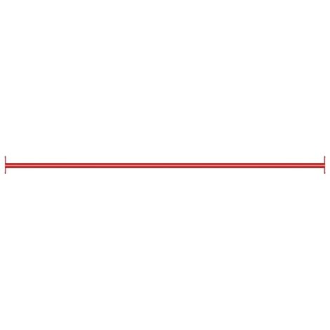 Lot De 3 Barres Fixes D'exercice VidaXL 125 Cm - Acier Rouge, Pour Gymnastique Et Retournements