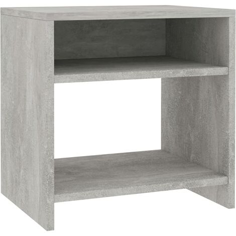 INLIFE Table de chevet Gris béton 40 x 30 x 40 cm Aggloméré (1/5)
