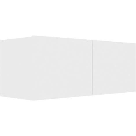 INLIFE Meuble TV Blanc 80x30x30 cm Aggloméré (1/5)