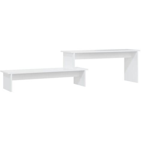 INLIFE Meuble TV Blanc 180x30x43 cm Aggloméré (1/5)