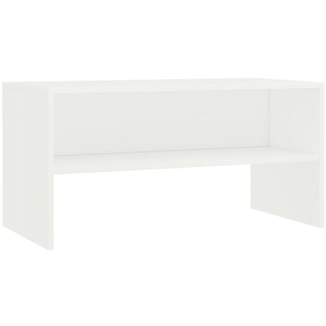 INLIFE Meuble TV Blanc 80 x 40 x 40 cm Aggloméré (1/5)