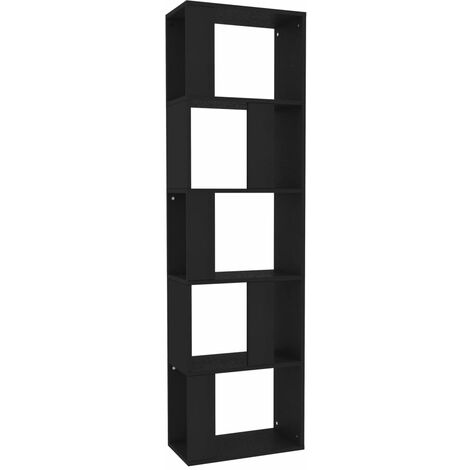 INLIFE Bibliothèque/Séparateur de pièce Noir 45x24x159 cm Aggloméré (1/5)