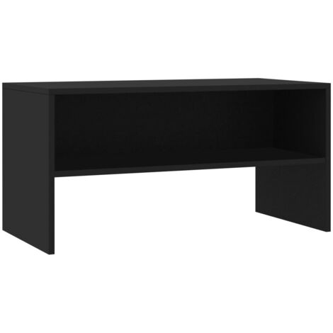 INLIFE Meuble TV Noir 80 x 40 x 40 cm Aggloméré (1/5)