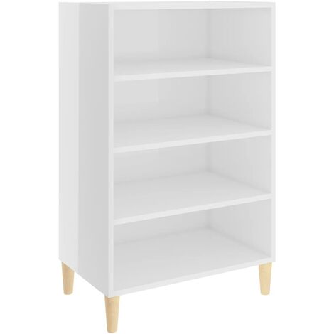 INLIFE Buffet Blanc brillant 57x35x90 cm Aggloméré (1/5)