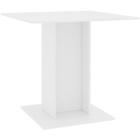 INLIFE Table de salle à manger Blanc 80 x 80 x 75 cm Aggloméré (1/5)