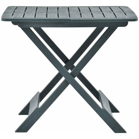 Table De Jardin Pliante Verte 45x43x50 Cm - En Plastique Résistant, Capacité 12 Kg, Design à Lattes