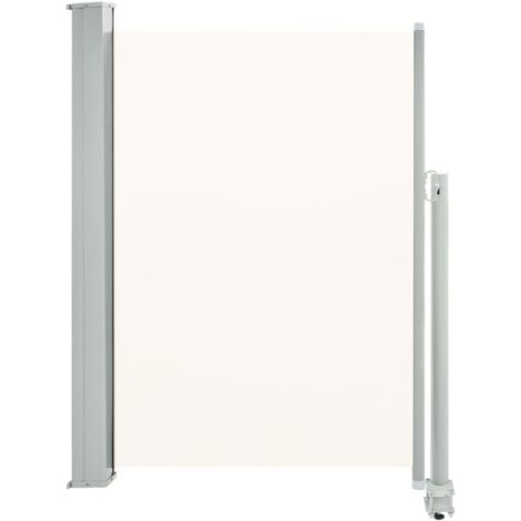 INLIFE Auvent latéral rétractable de patio 100 x 300 cm Blanc cassé (1/5)
