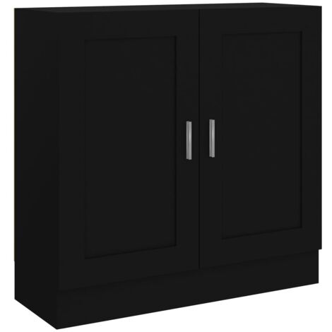 INLIFE Bibliothèque Noir 82,5x30,5x80 cm Aggloméré (1/5)