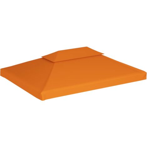 INLIFE Toile de remplacement de belvédère 310 g/m² Orange 3x4 m (1/5)