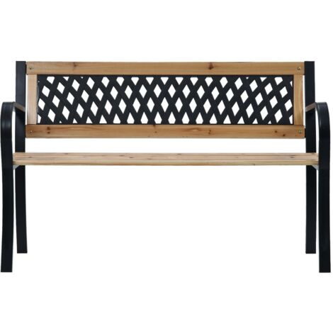 INLIFE Banc de jardin 120 cm Bois (1/5)
