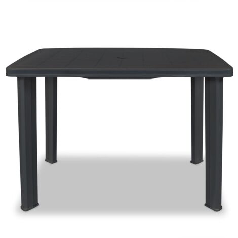 INLIFE Table de jardin Anthracite 101 x 68 x 72 cm Plastique (1/5)