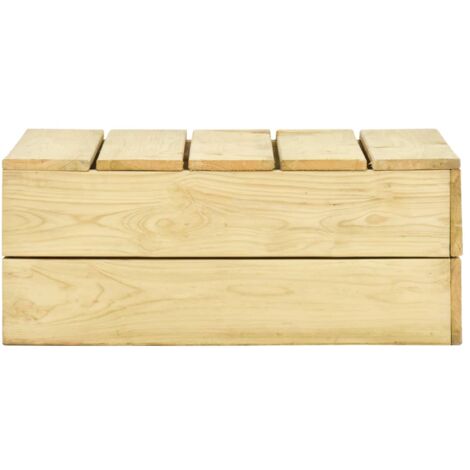 INLIFE Table de jardin 75x75x31 cm Bois de pin imprégné (1/5)