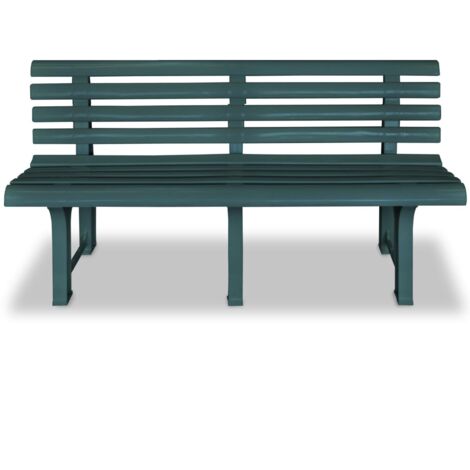 INLIFE Banc de jardin 145,5 cm Plastique Vert (1/5)