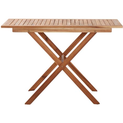 INLIFE Table de jardin 110x67x74 cm Bois d'acacia massif (1/5)