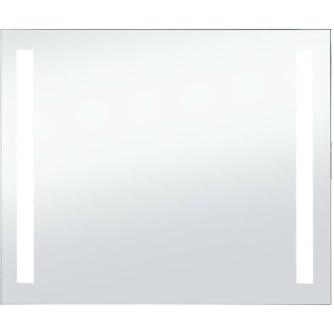INLIFE Miroir mural à LED pour salle de bains 80 x 60 cm (1/5)