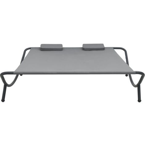 INLIFE Chaise longue d'extérieur Tissu Anthracite (1/5)