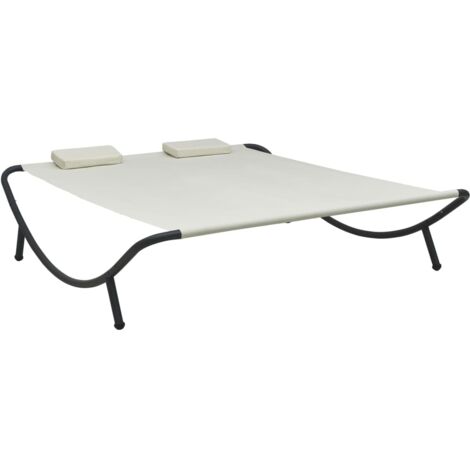 INLIFE Chaise longue d'extérieur Tissu Crème (1/5)