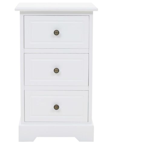 INLIFE Table de chevet MDF et Bois de pin 35 x 32 x 59 cm (1/5)