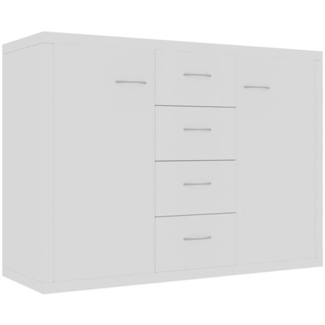 INLIFE Buffet Blanc 88x30x65 cm Aggloméré (1/5)