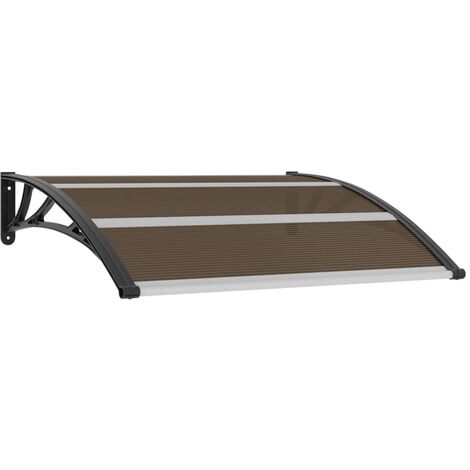 INLIFE Auvent de porte Noir 120 x 100 cm PC