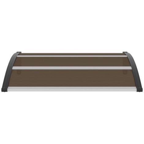 INLIFE Auvent de porte Noir 120 x 100 cm PC